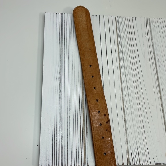 VINTAGE ETHNIC Leather belt , Size 30 - Picture 4 of 8